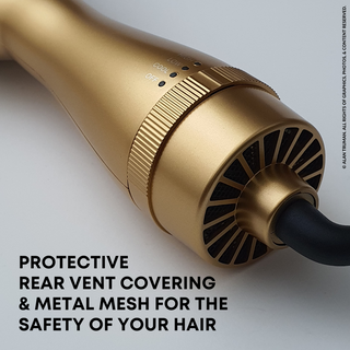 Alan Truman Oh So Gold Ceramic Blow Dryer Brush for big bouncy voluminous blowouts