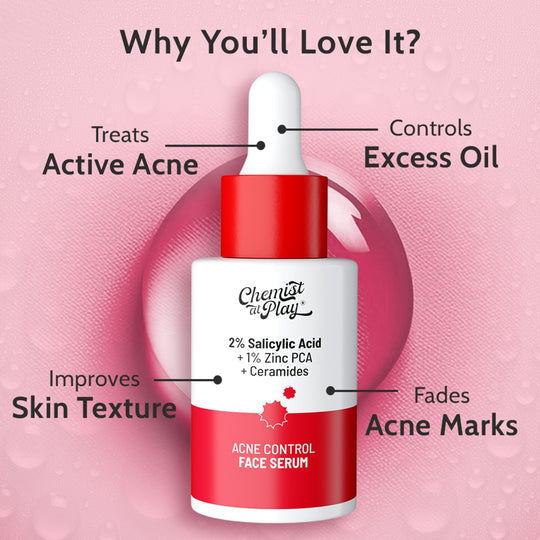 Chemist at Play 2% Salicylic Acid Face Serum for Acne Control - 30 ml