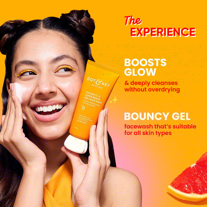 Dot & key Vitamin C + E Gel Face Wash for Glowing Skin 175ml