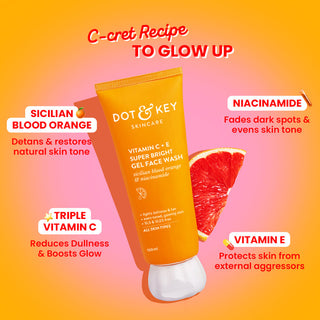 Dot & key Vitamin C + E Gel Face Wash for Glowing Skin 175ml