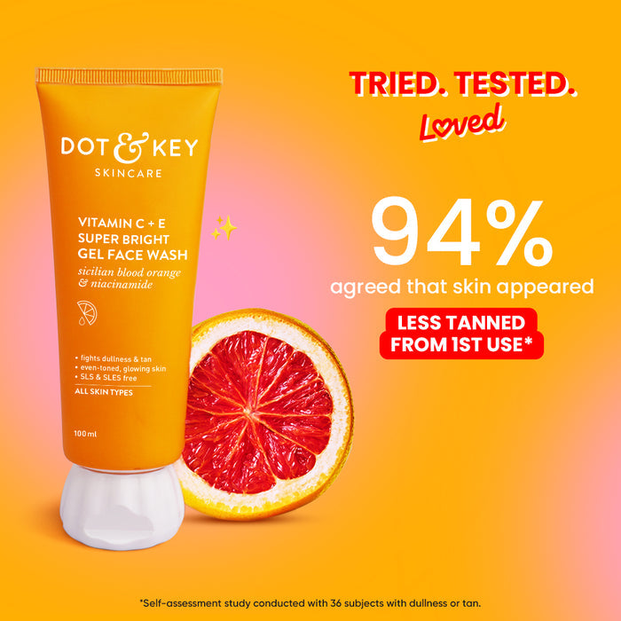 Dot & key Vitamin C + E Gel Face Wash for Glowing Skin 175ml