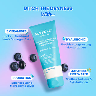 Dot & Key Barrier Repair Moisturizer (Hyaluronic + Ceramides) 120gm