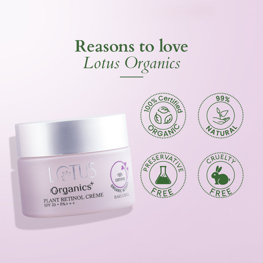 Lotus Organic Bakuchiol Plant Retinol Crème spf 20