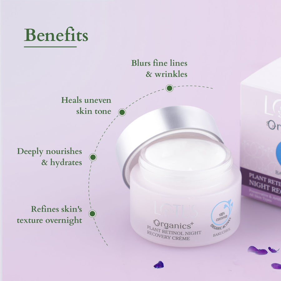 Lotus Organic Bakuchiol Plant Retinol Night Recovery Crème