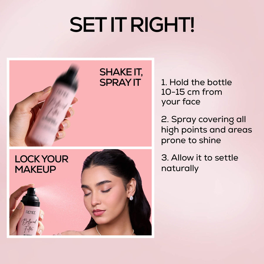 RENEE Bollywood Filter Blurring Setting Spray For Face With Matte Finish, 100ml