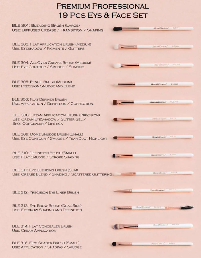 Beautilicious- Brush set (19 set)