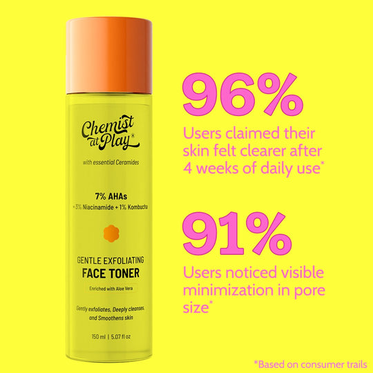 Chemist at Play Glycolic Acid Face Toner for Gentle Exfoliation & Skin Hydration - 150 ml