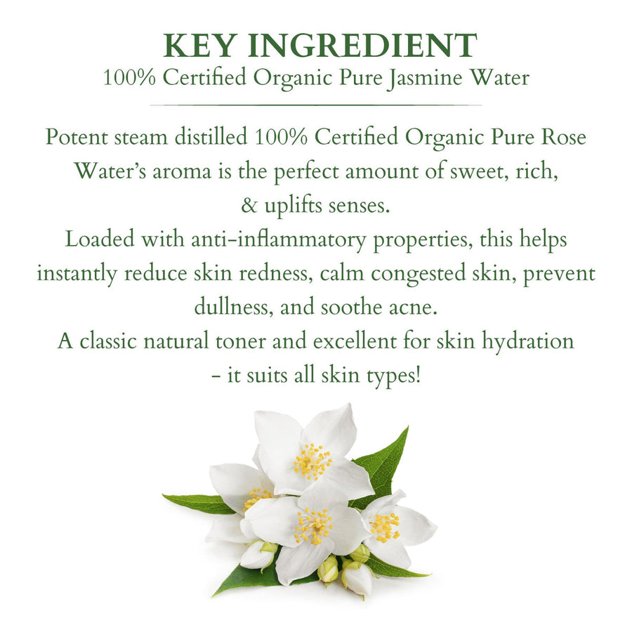 Lotus Organics+ 100% PURE JASMINE FLORAL WATER 50ml