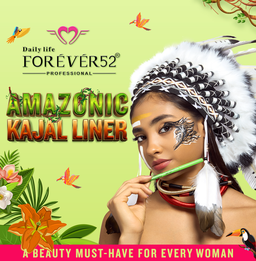 Forever 52 Amazonic Black Kajal Pencil, Pack of 2
