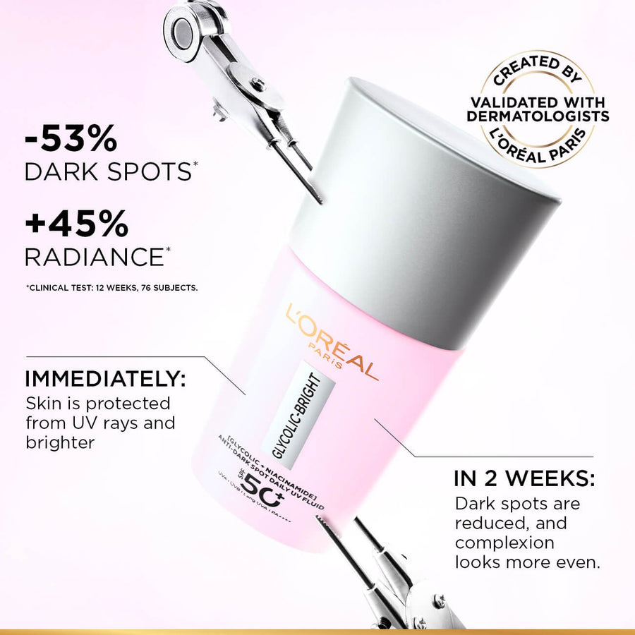 L'Oréal Paris Glycolic Bright UV Fluid SPF 50+ PA++++, 50ml