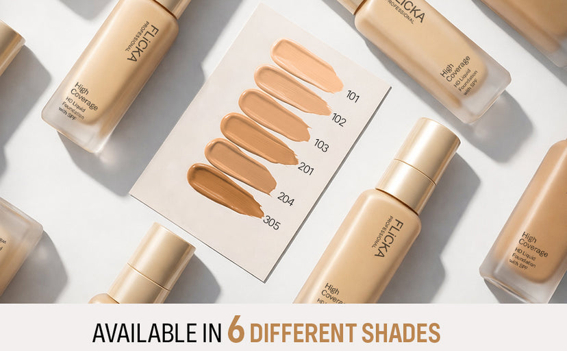 Flicka High Coverage HD Liquid Foundation With Spf 30Ml