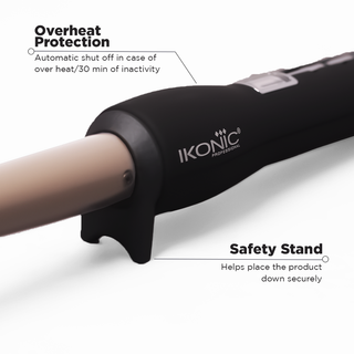 Ikonic Professional Conical Tong Hair Curler Black #25mm
