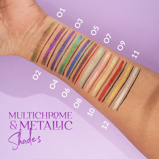Charmacy Milano Duo Drama Eyeliners - Multichrome & Metallics
