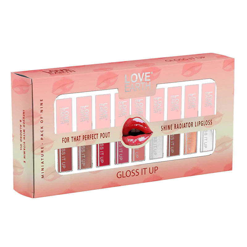 Love Earth Lip Gloss It Up Pack Of 9