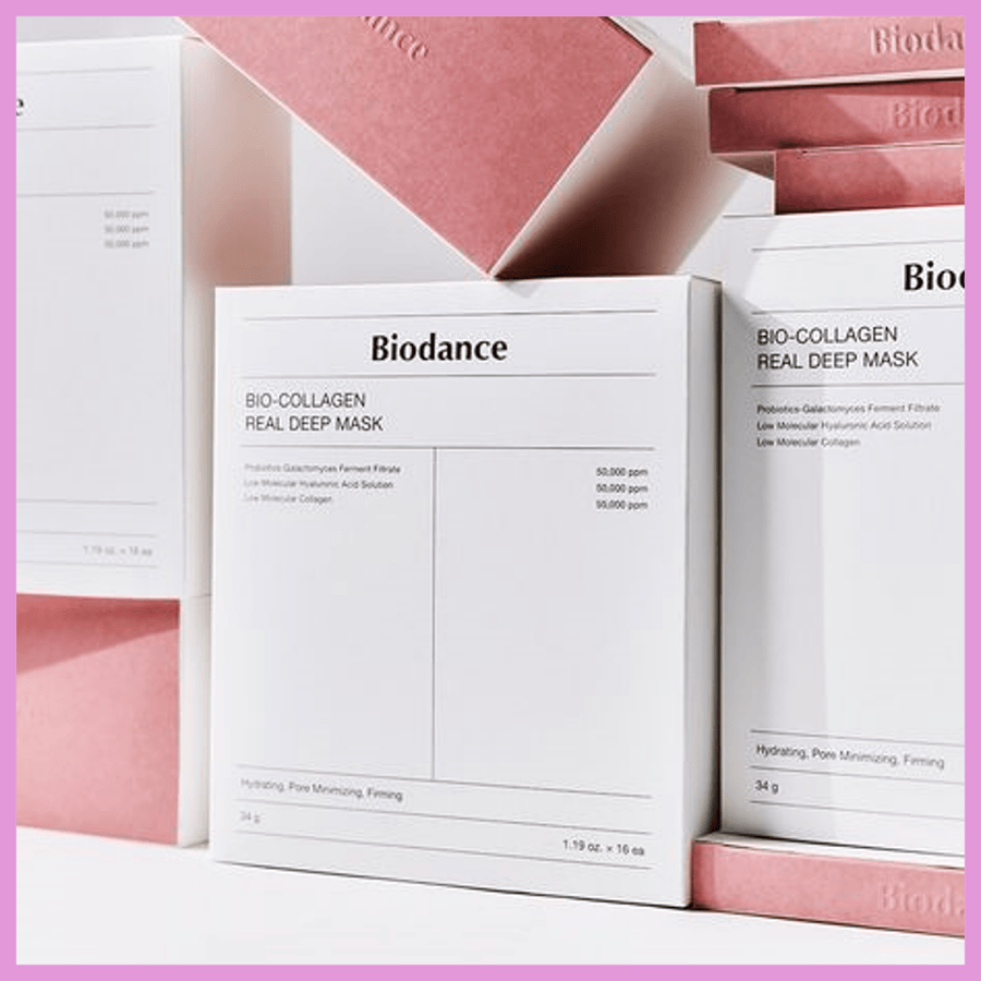 Biodance Bio-Collagen Real Deep Sheet Mask, Hydrating Overnight Mask Single pack of 4