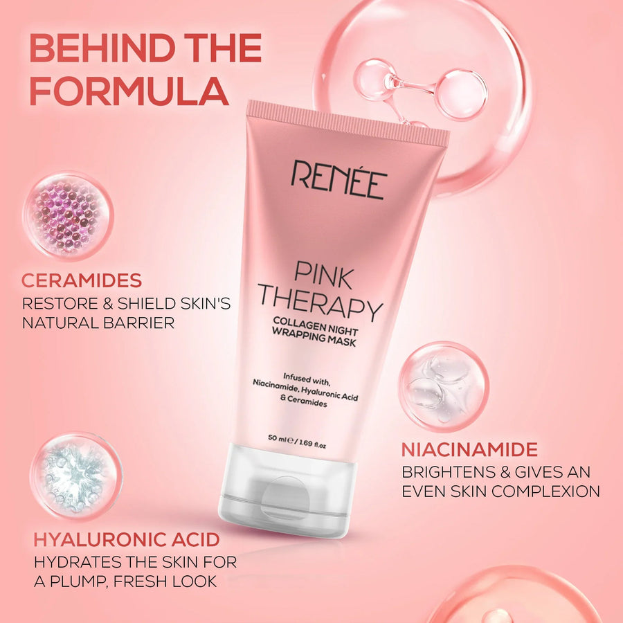 RENEE Pink Therapy Collagen Night Wrapping Anti-Aging Face Mask