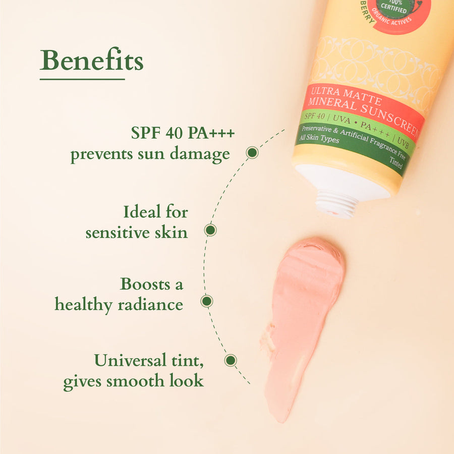 Lotus Organics+ Ultra Matte Mineral Sunscreen SPF 40 PA+++