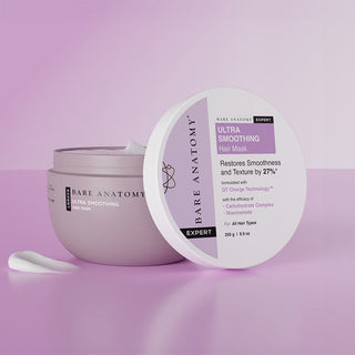 Bare Anatomy Ultra Smoothing Hair Mask with Shea Butter & Niacinamide for Frizzy Hair - 250 gm