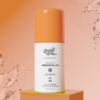 Chemist at Play 5% AHA Underarm Roll-On with Lactic Acid for Odour Control - 40 ml