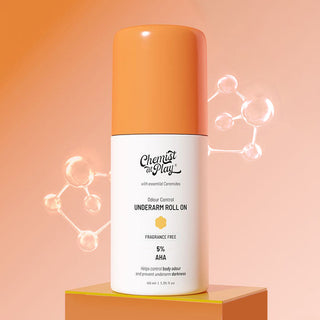 Chemist at Play 5% AHA Underarm Roll-On with Lactic Acid for Odour Control - 40 ml
