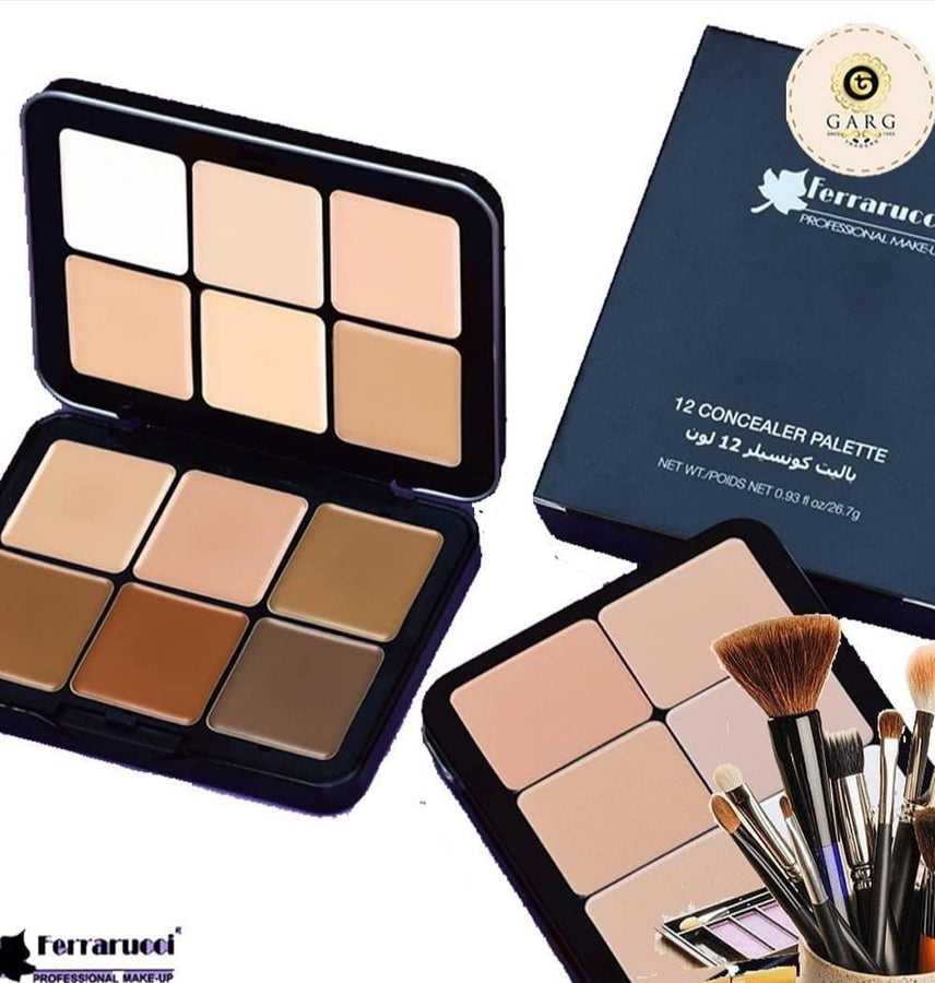 Ferrarucci 12 Color Powder Contour Palette