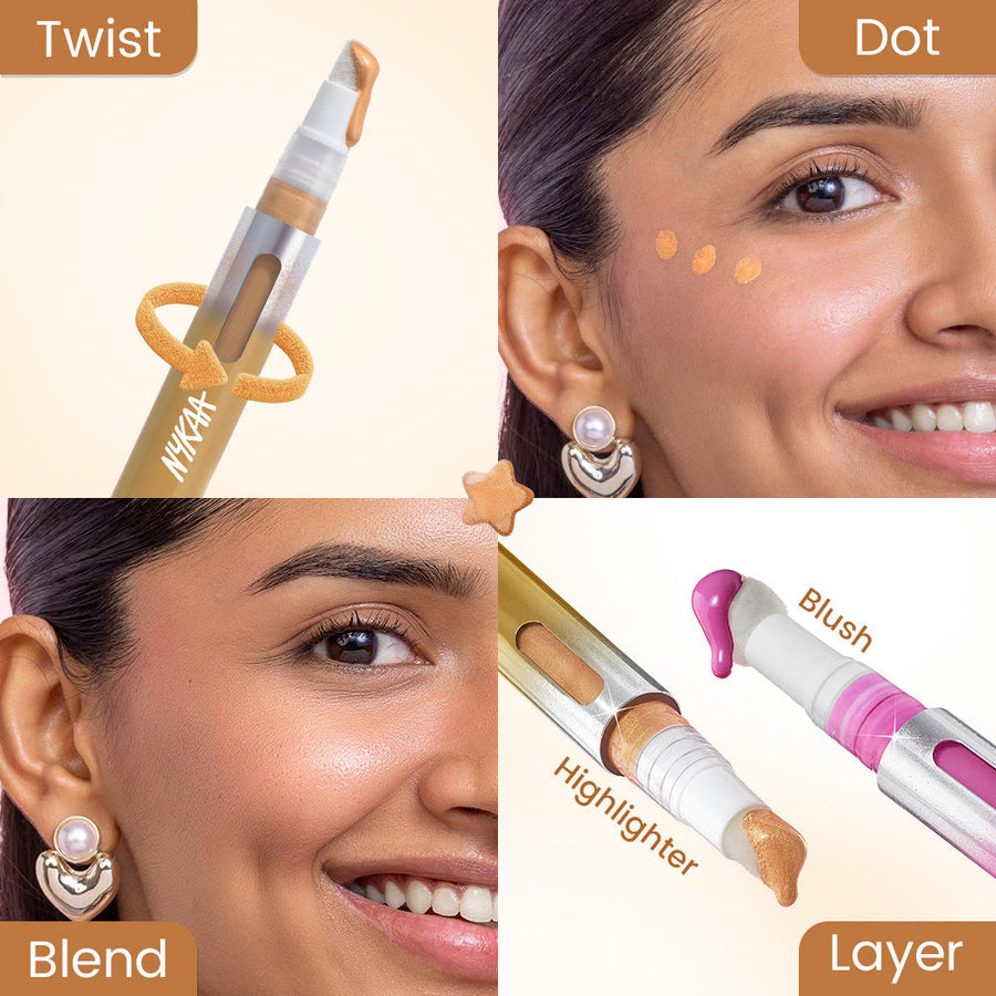 Nykaa Cosmetics Magic Wand Cushion Tip Face & Body Liquid Highlighter - Beam Dream (2ml)
