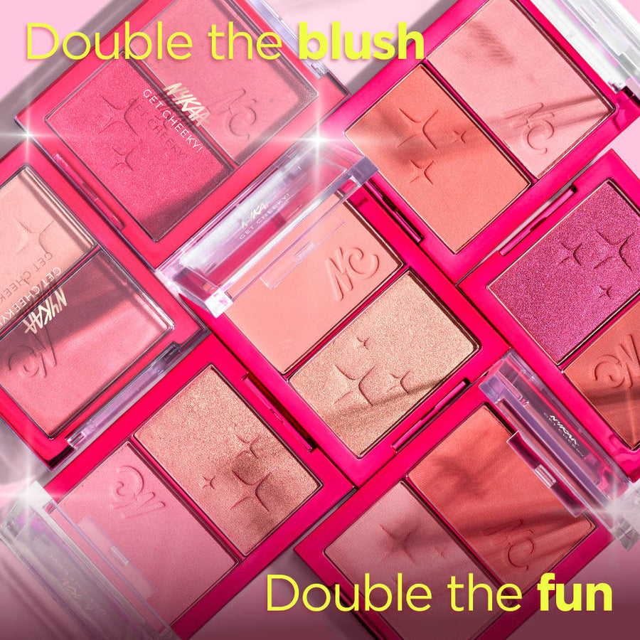 Nykaa Get Cheeky Blush Duo Buildable Silky Matte Palette With Hyaluronic Acid