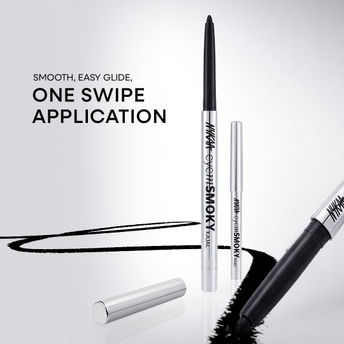 Nykaa Cosmetics Eyem Smokey Intense Gel Kajal With Free Sharpener & Smudger- Black
