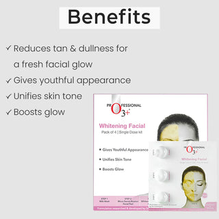 O3+ Whitening Facial Kit Pack of 4 for Dull Skin