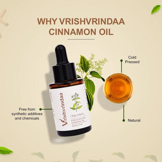 Vrishvrindaa Cinnamon Oil - Clears Skin & Refreshes Mind 25ml