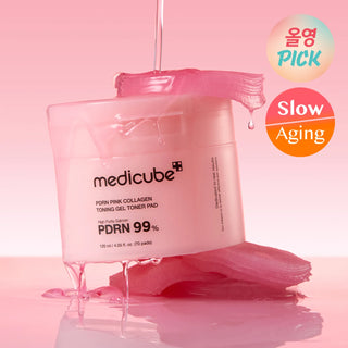 Medicube PDRN Pink Collagen Toning Gel Toner Pads 70P