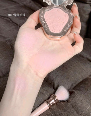 Flower Knows Unicorn Embossed Blush (Snowy Pearl 01