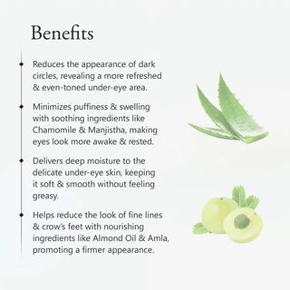 Vrishvrindaa Under Eye Gel Creme – Reduces Dark Circles & Puffiness