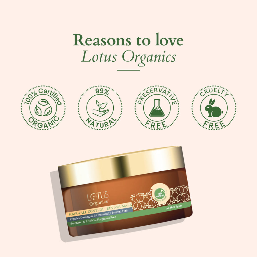 Lotus Organics+ Hair Fall Control Revival Mask 150gm