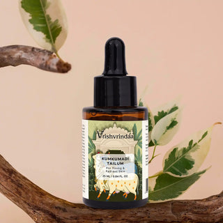 Vrishvrindaa Kumkumadi Tailum - Reduce Dark Spots & Fine Lines 25ml