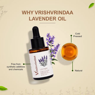 Vrishvrindaa Lavender Oil - Relieves Stress & Hydrates Skin 25ml