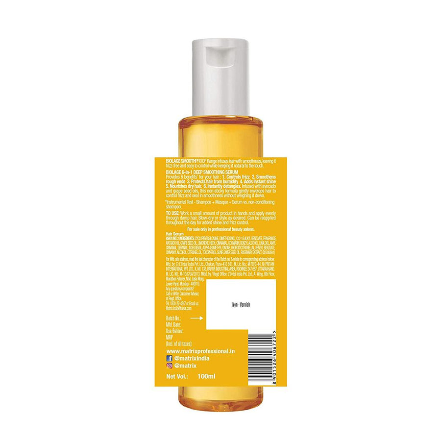 Matrix Biolage Smoothproof 6-in-1 Deep Smoothing Serum for Frizzy Hair 100ml