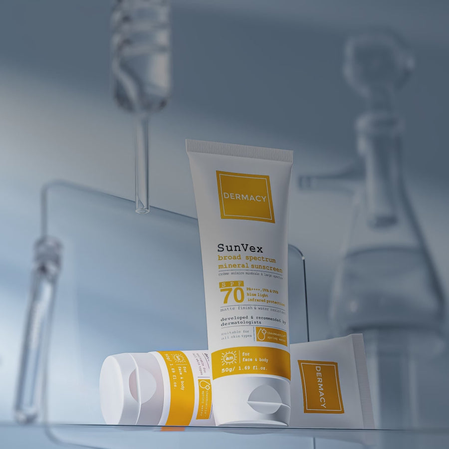 DERMACY SunVex broad spectrum mineral sunscreen spf 70 50gm