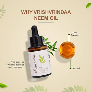 Vrishvrindaa Neem Oil - Fights Acne & Controls Dandruff 25ml