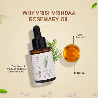 Vrishvrindaa Rosemary Oil - Hair Growth & Mental Clarity 25ml