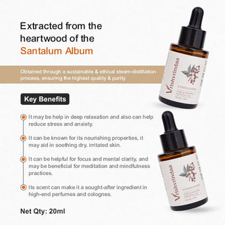 Vrishvrindaa Sandalwood Oil – Refreshes & Brightens Skin 20ml