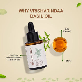 Vrishvrindaa Basil Oil - Clear Skin & Mental Clarity 25ml