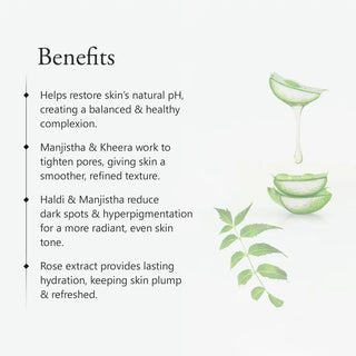 Vrishvrindaa Toner with Manjistha Extract - Tightens Pores & Brightens Skin