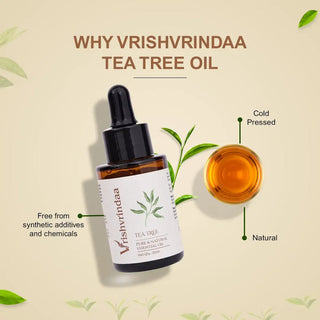 Vrishvrindaa Tea Tree Oil – Clears Pimples & Clarifies Skin 25ml