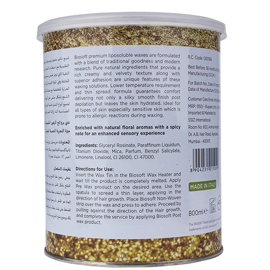 Biosoft Gold Cream Wax Liposoluble Wax