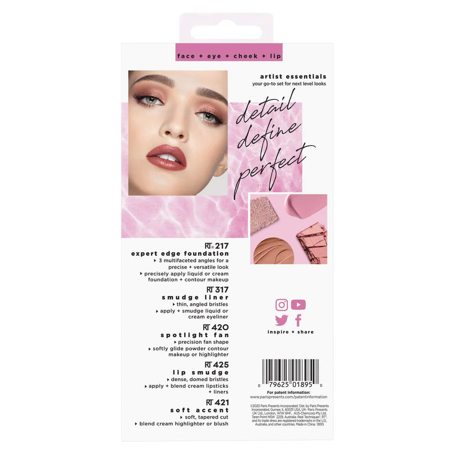 Real Technique Artist Essentials Makeup Brush Set -RT01895